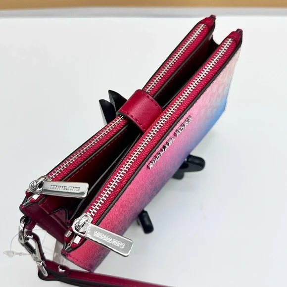 MICHAEL KORS
Jet Set Large Ombré Signature Logo Wristlet Dark Raspberry Multi - Picture 4 of 14
